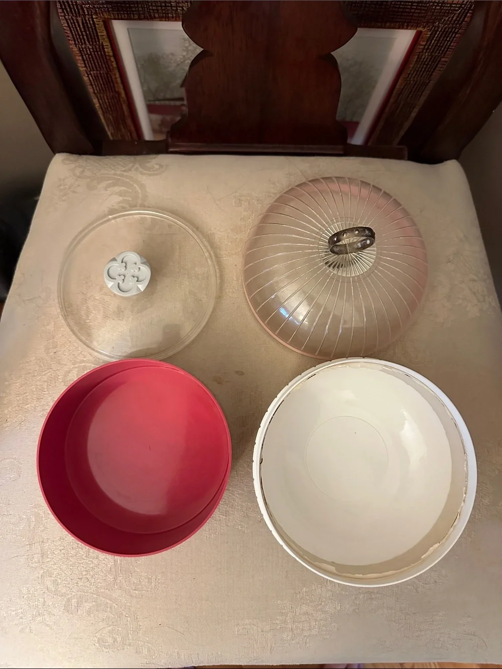 Tracery and Desert Flower 1950s dusting powder containers, rare, hard to find